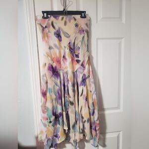 Anthropologie Cream and Purple Garment